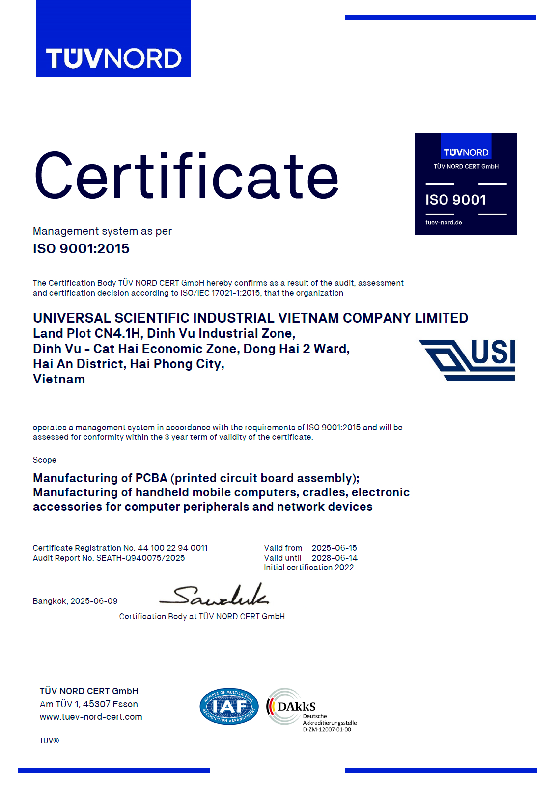 Universal Scientific Industrial