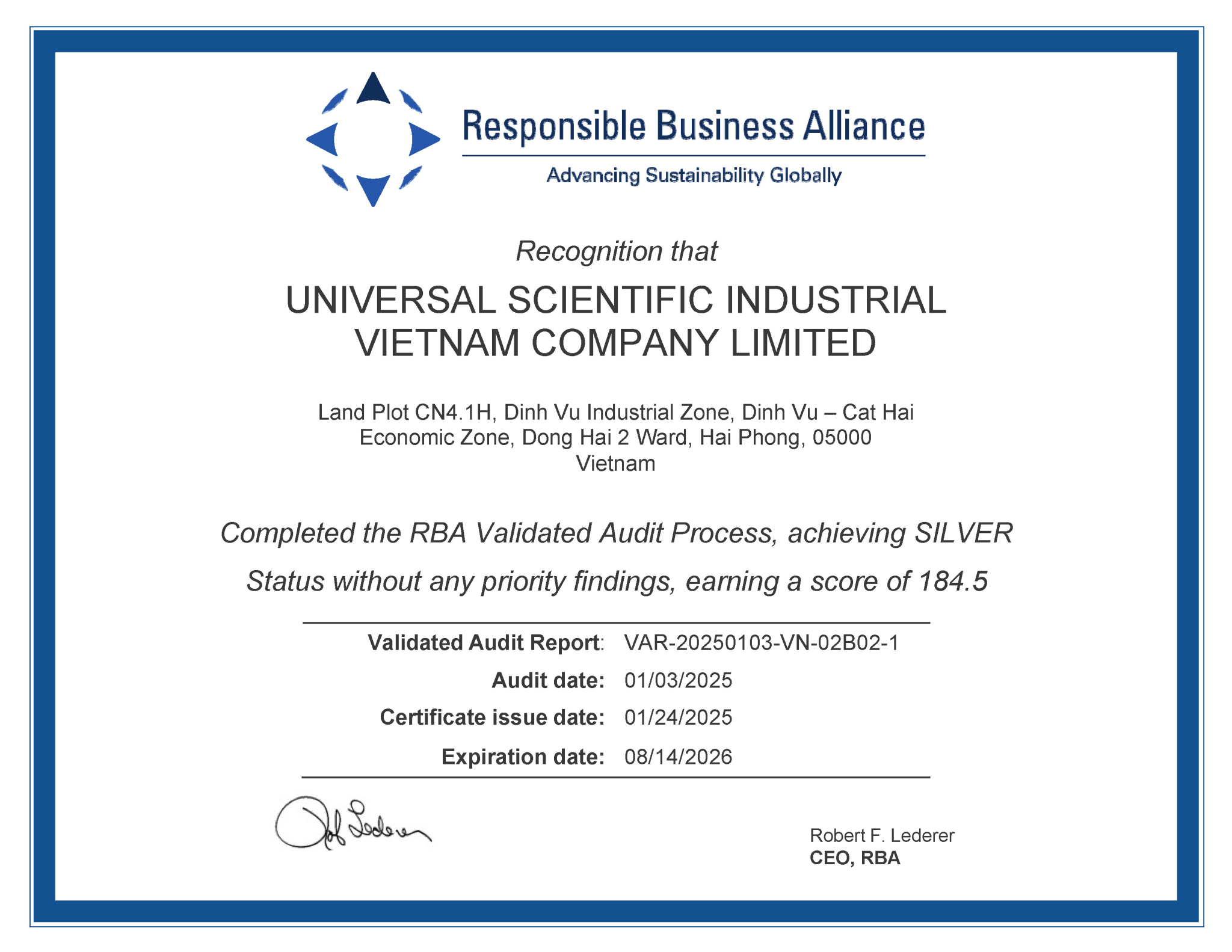 Universal Scientific Industrial